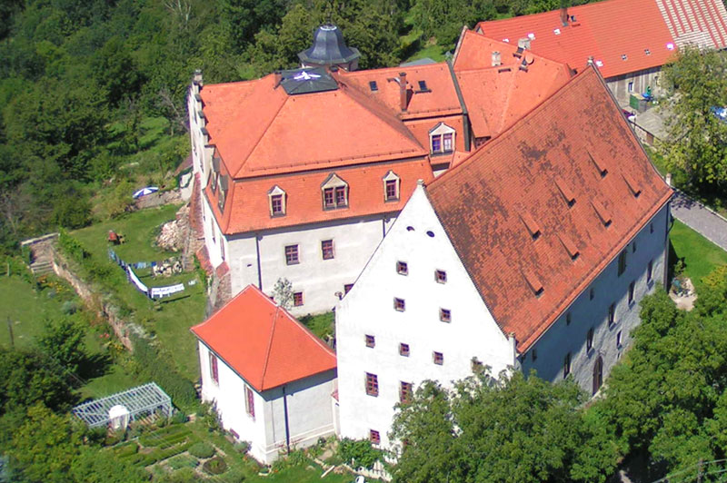 Luftbild von Schloss Batzdorf